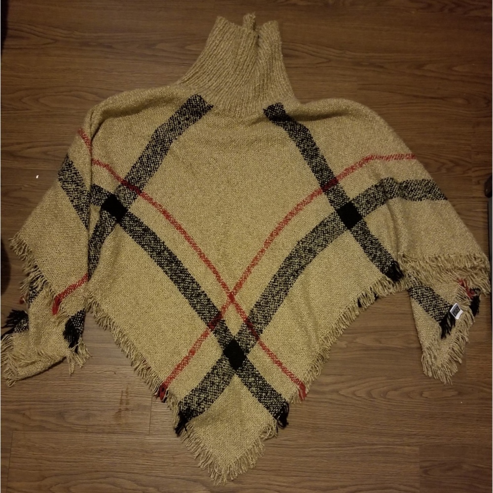 L'Amour Poncho Womens One Size BurberryStyle print